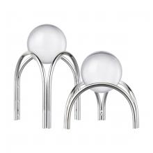 ELK Home S0057-11221/S2 - Sibyl Orb Stand - Set of 2 Silver (2 pack) (2 pack)